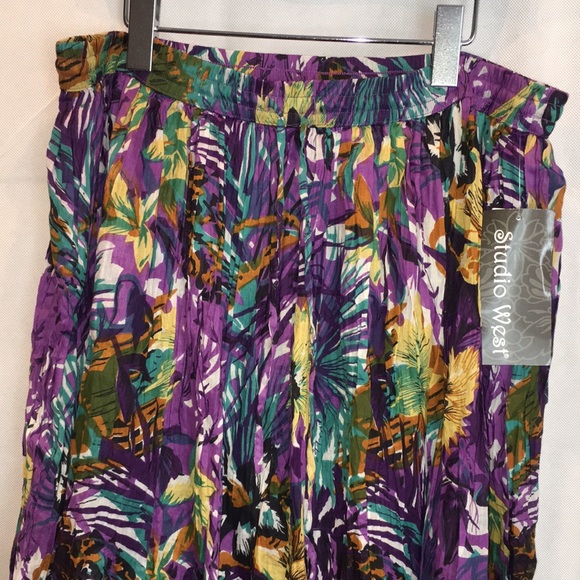 NWT Studio West Floral Print Maxi Skirt | Size L - Picture 1 of 8